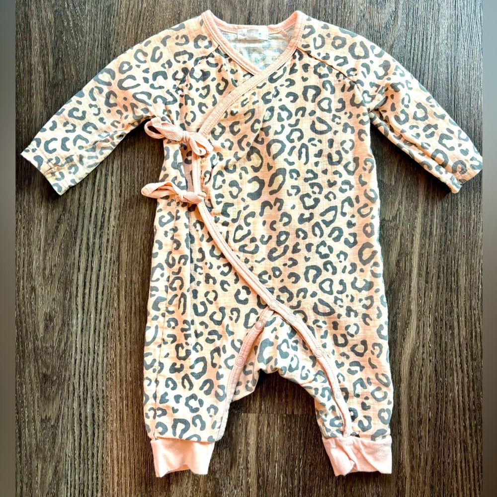Angel Dear, Leopard Print Baby One Piece, 3-6Mo, New Without Tags